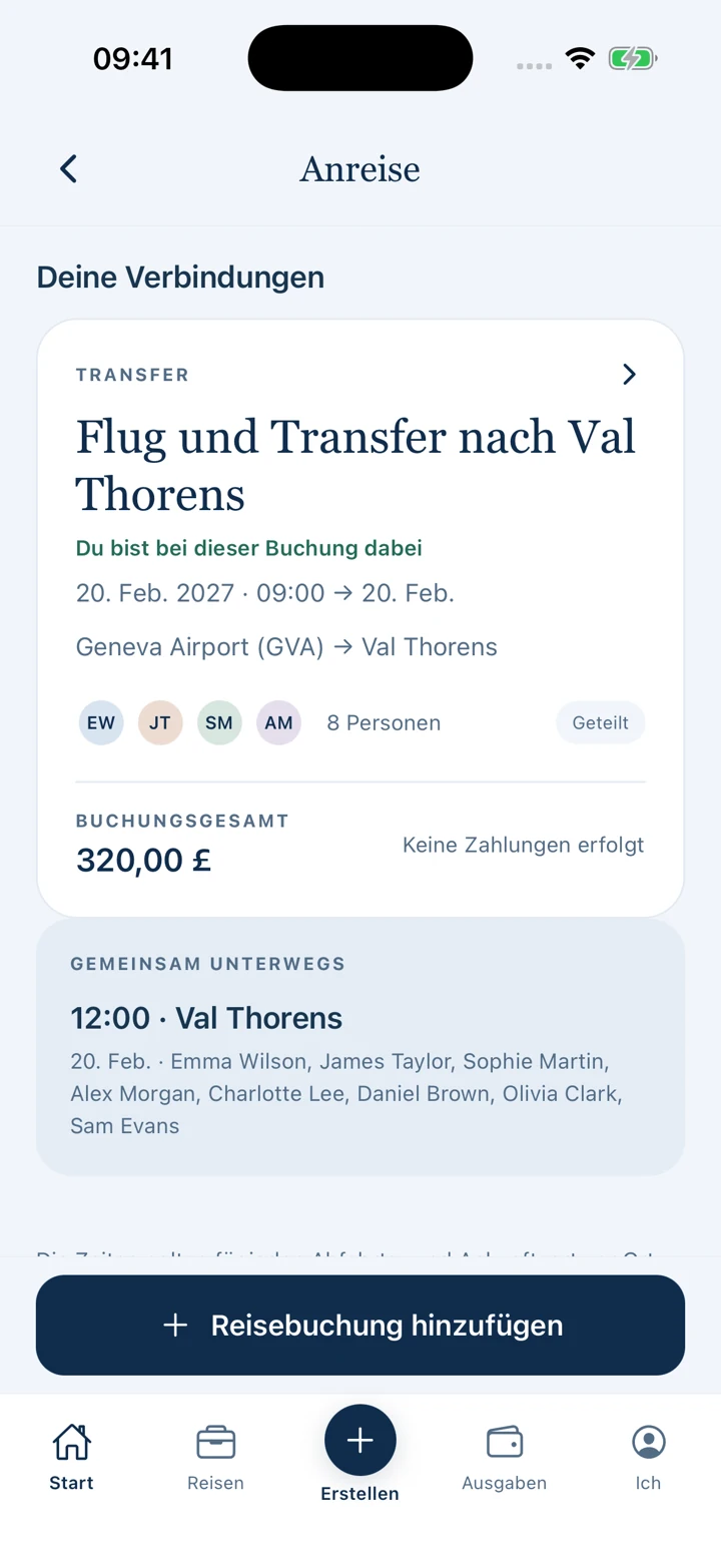 Pistio. – Anreise mit Reisedaten als Beispiel