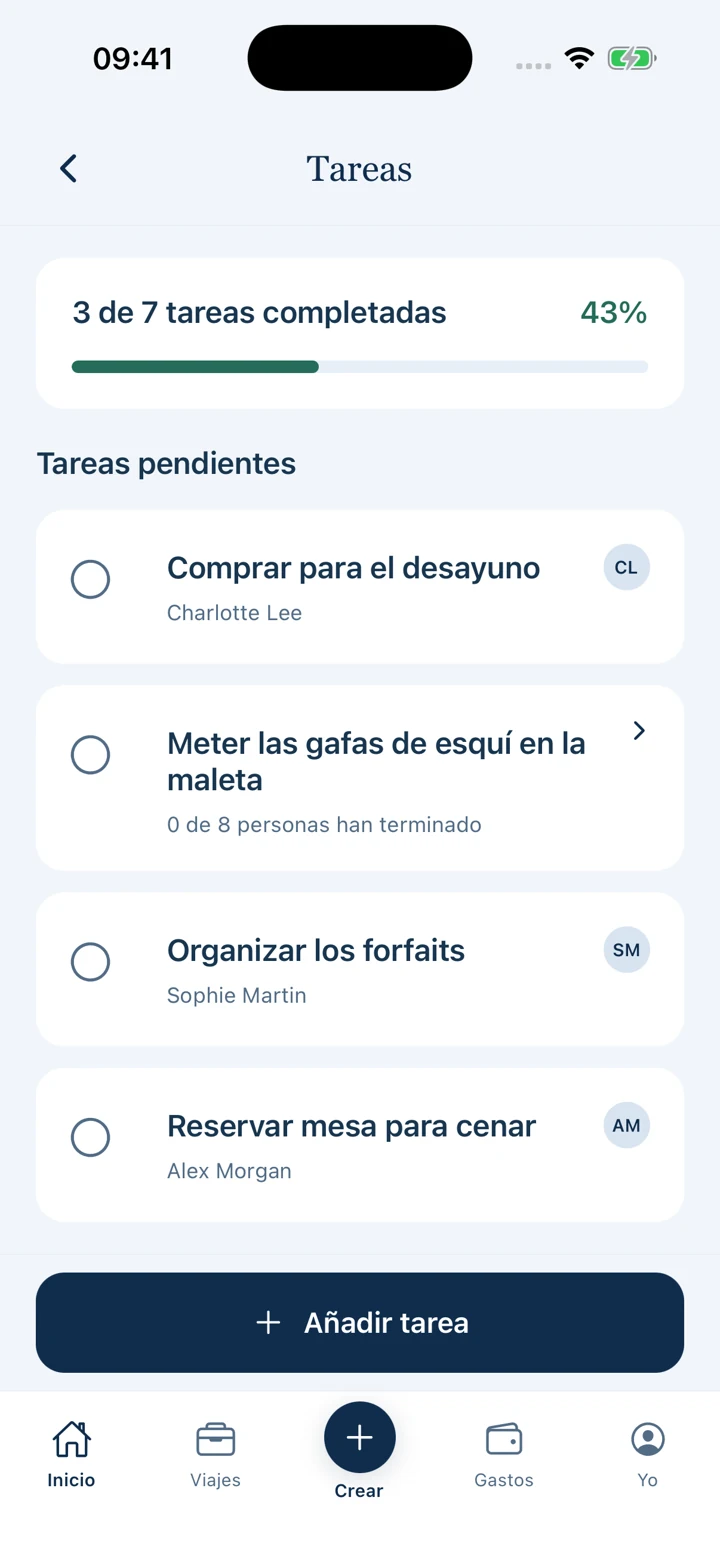 Pistio. — Tareas, con datos de viaje de ejemplo
